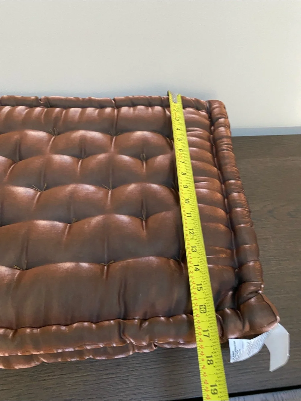 Vance Kitira brown satin Kapok meditation cushion